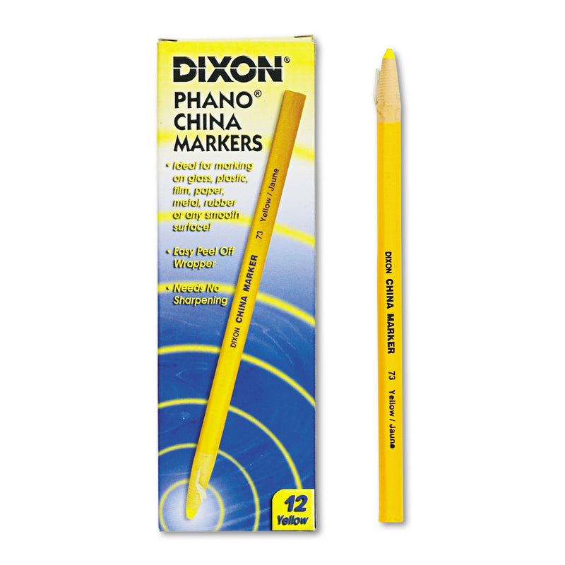 Dixon China Marker, Yellow, Dozen