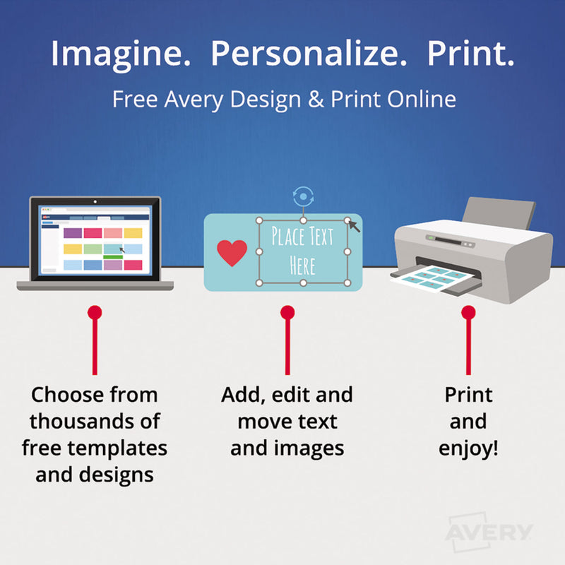 Avery Printable 4" x 6" - Permanent File Folder Labels, 0.69 x 3.44, White, 7/Sheet, 36 Sheets/Pack, (5200)