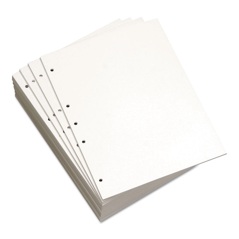 Lettermark Custom Cut-Sheet Copy Paper, 92 Bright, 5-Hole Side Punched, 20 lb Bond Weight, 8.5 x 11, White, 500/Ream