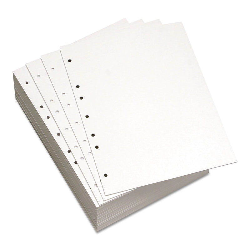 Lettermark Custom Cut-Sheet Copy Paper, 92 Bright, 7-Hole Side Punched, 20 lb Bond Weight, 8.5 x 11, White, 500/Ream