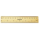 Universal Flat Wood Ruler, Standard/Metric, 6" Long