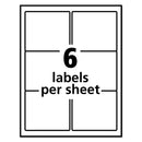 Avery Repositionable Shipping Labels w/SureFeed, Laser, 3.33 x 4, White, 600/Box