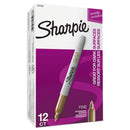 Sharpie Metallic Fine Point Permanent Markers, Fine Bullet Tip, Gold, Dozen