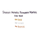 Sharpie Metallic Fine Point Permanent Markers, Fine Bullet Tip, Gold-Silver-Bronze, 6/Pack