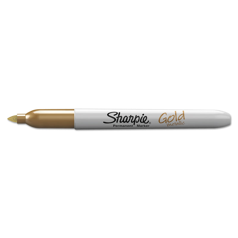 Sharpie Metallic Fine Point Permanent Markers, Fine Bullet Tip, Gold-Silver-Bronze, 6/Pack