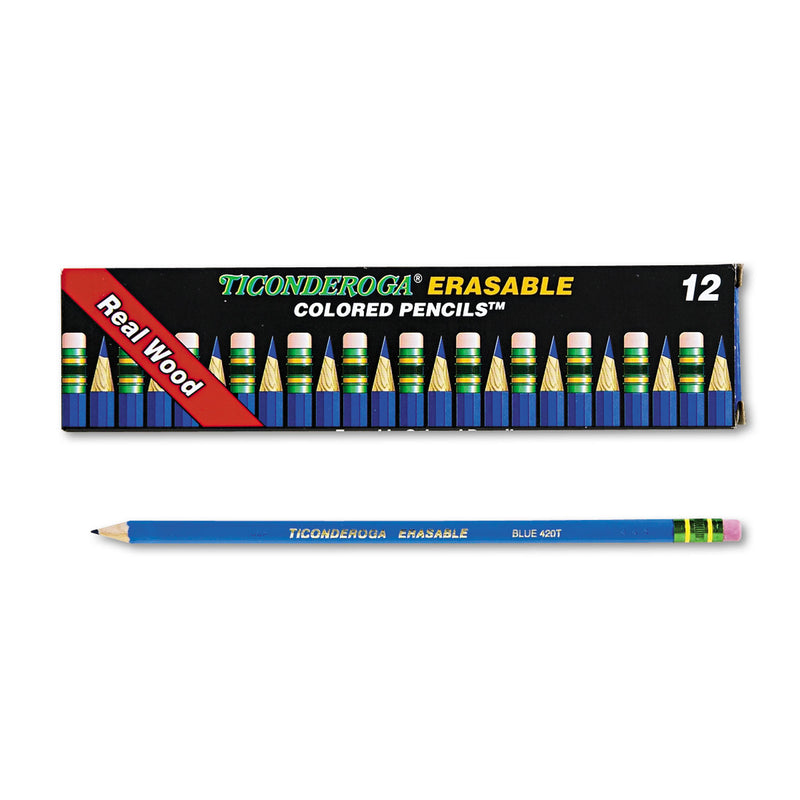Ticonderoga Erasable Colored Pencils, 2.6 mm, 2B (
