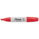 Sharpie Chisel Tip Permanent Marker, Medium Chisel Tip, Red, Dozen