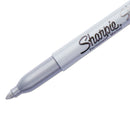 Sharpie Metallic Fine Point Permanent Markers, Fine Bullet Tip, Metallic Silver, 4/Pack