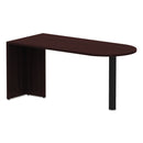 Alera Valencia Series D-Top Desk, 65" x 29.53" x 29.53", Mahogany