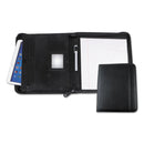 Universal Leather Textured Zippered PadFolio with Tablet Pocket, 10 3/4 x 13 1/8, Black