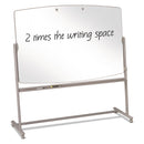 Quartet Total Erase Reversible Mobile Easel, 72 x 48, White Surface, Neutral Frame
