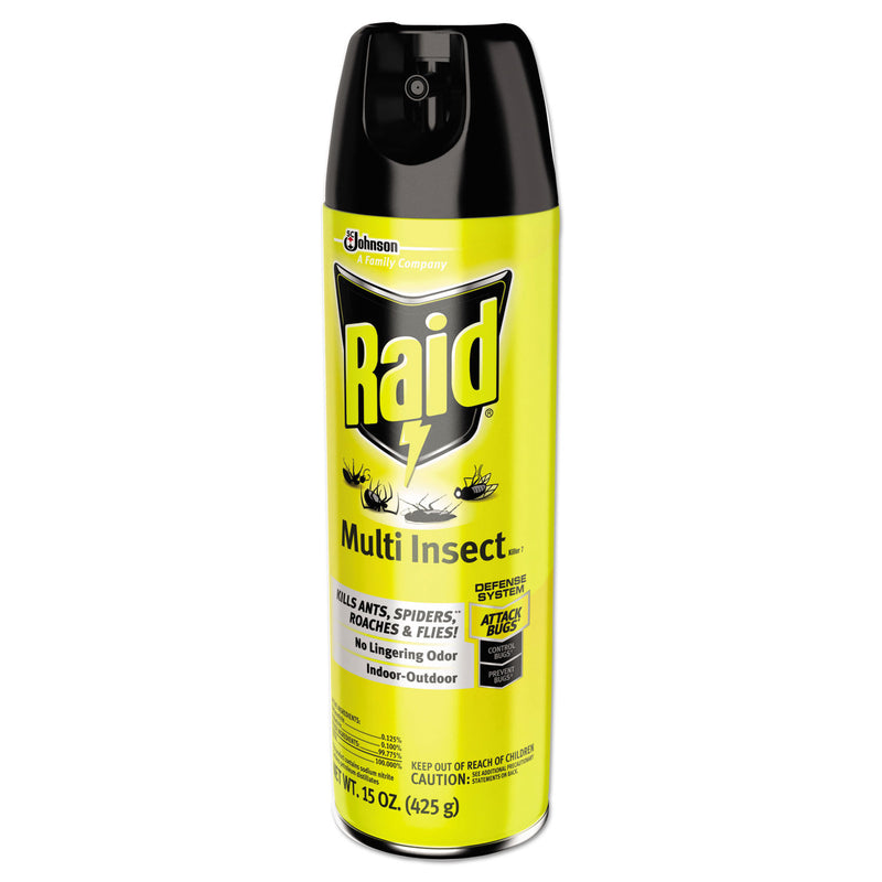 Raid Multi Insect Killer, 15 oz Aerosol Spray, 12/Carton