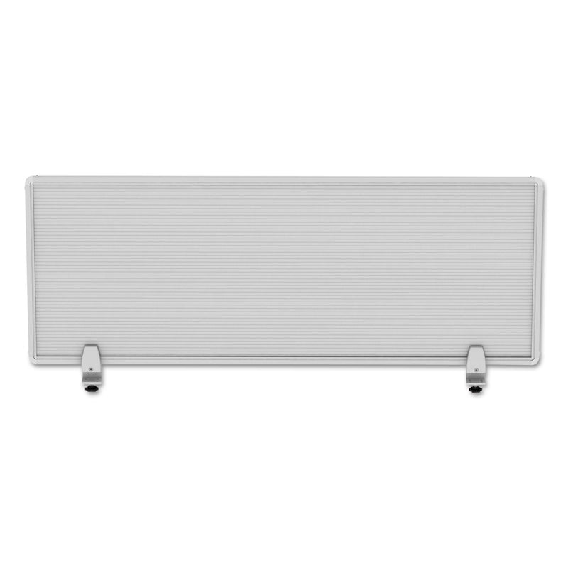 Alera Polycarbonate Privacy Panel, 47w x 0.5d x 18h, Silver/Clear