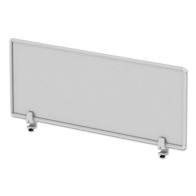 Alera Polycarbonate Privacy Panel, 47w x 0.5d x 18h, Silver/Clear