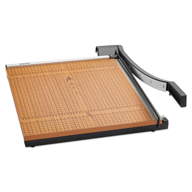 X-ACTO Square Commercial Grade Wood Base Guillotine Trimmer, 15 Sheets, 18" Cut Length, 18 x 18