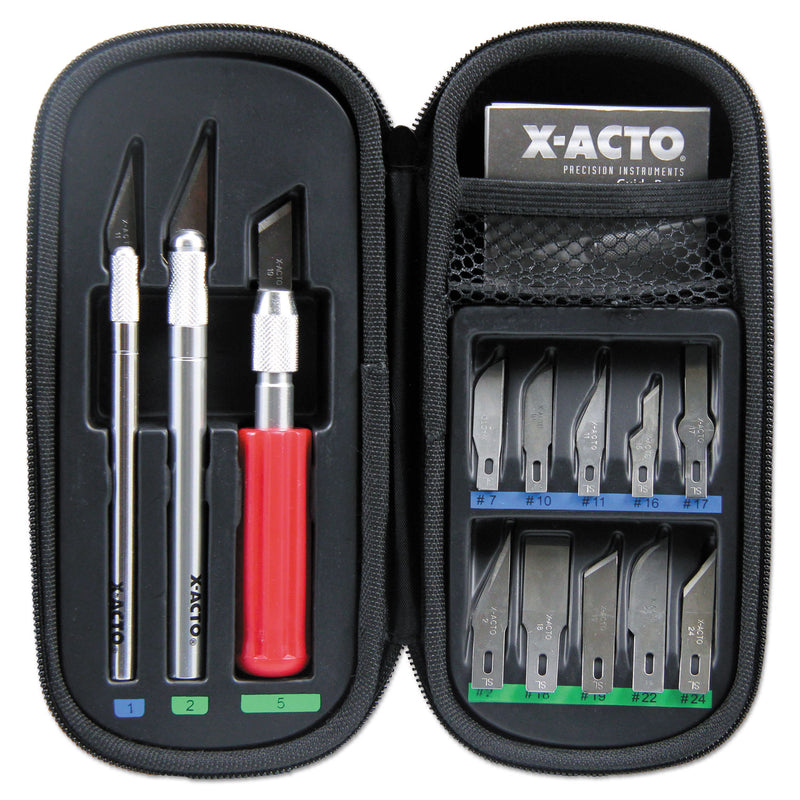 X-ACTO Knife Set, 3 Knives, 10 Blades, Carrying Case