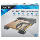X-ACTO Heavy-Duty Wood Base Guillotine Trimmer, 12 Sheets, 12" Cut Length, 12 x 12