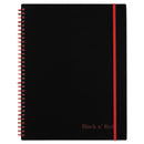 Black n' Red Flexible Cover Twinwire Notebook, SCRIBZEE Compatible, 1 Subject, Wide/Legal Rule, Black Cover, 11 x 8.5, 70 Sheets