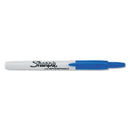 Sharpie Retractable Permanent Marker, Fine Bullet Tip, Blue