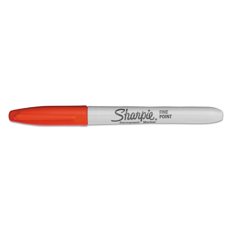 Sharpie Super Permanent Marker, Fine Bullet Tip, Red, Dozen