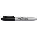 Sharpie Super Permanent Marker, Fine Bullet Tip, Black, 6/Pack