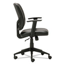 Alera Everyday Task Office Chair, Bonded Leather Seat/Back, Supports Up to 275 lb, 17.6" to 21.5" Seat Height, Black
