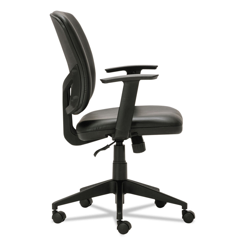 Alera Everyday Task Office Chair, Bonded Leather Seat/Back, Supports Up to 275 lb, 17.6" to 21.5" Seat Height, Black