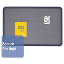 Quartet Contour Fabric Bulletin Board, 36 x 24, Light Blue, Plastic Navy Blue Frame