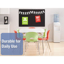 Quartet Oval Office Fabric Bulletin Board, 36 x 24, Black