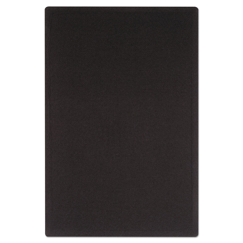 Quartet Oval Office Fabric Bulletin Board, 36 x 24, Black