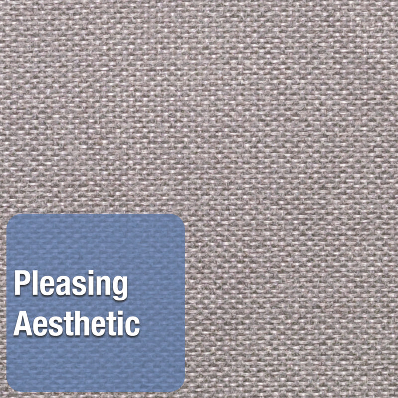 Quartet Oval Office Fabric Bulletin Board, 36 x 24, Gray