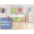 Quartet Oval Office Fabric Bulletin Board, 36 x 24, Gray