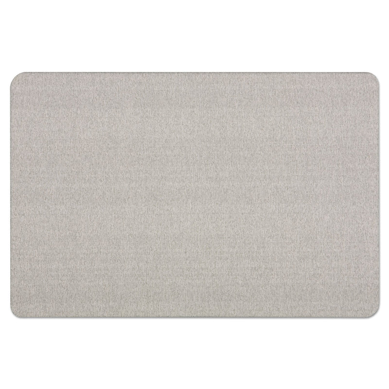 Quartet Oval Office Fabric Bulletin Board, 36 x 24, Gray
