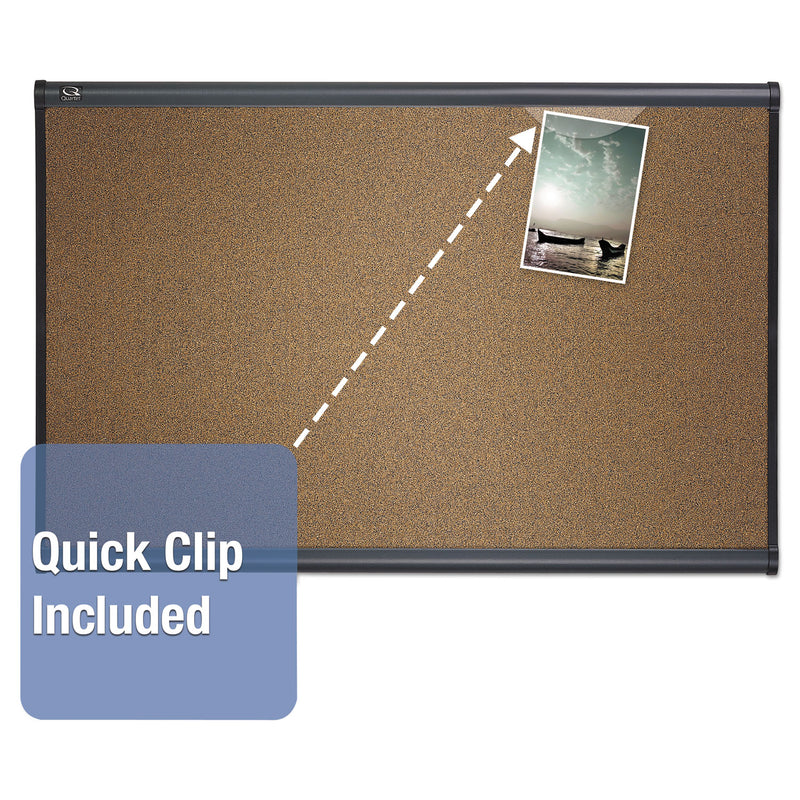 Quartet Prestige Bulletin Board, Brown Graphite-Blend Surface, 48 x 36, Aluminum Frame