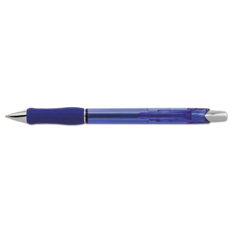 Pentel R.S.V.P. Super RT Ballpoint Pen, Retractable, Medium 0.7 mm, Blue Ink, Blue Barrel, Dozen