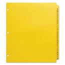 Avery Heavy-Duty Preprinted Plastic Tab Dividers, 26-Tab, A to Z, 11 x 9, Yellow, 1 Set