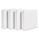 Avery Durable View Binder with DuraHinge and Slant Rings, 3 Rings, 2" Capacity, 11 x 8.5, White, 4/Pack