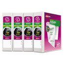 Avery Durable View Binder with DuraHinge and Slant Rings, 3 Rings, 2" Capacity, 11 x 8.5, White, 4/Pack