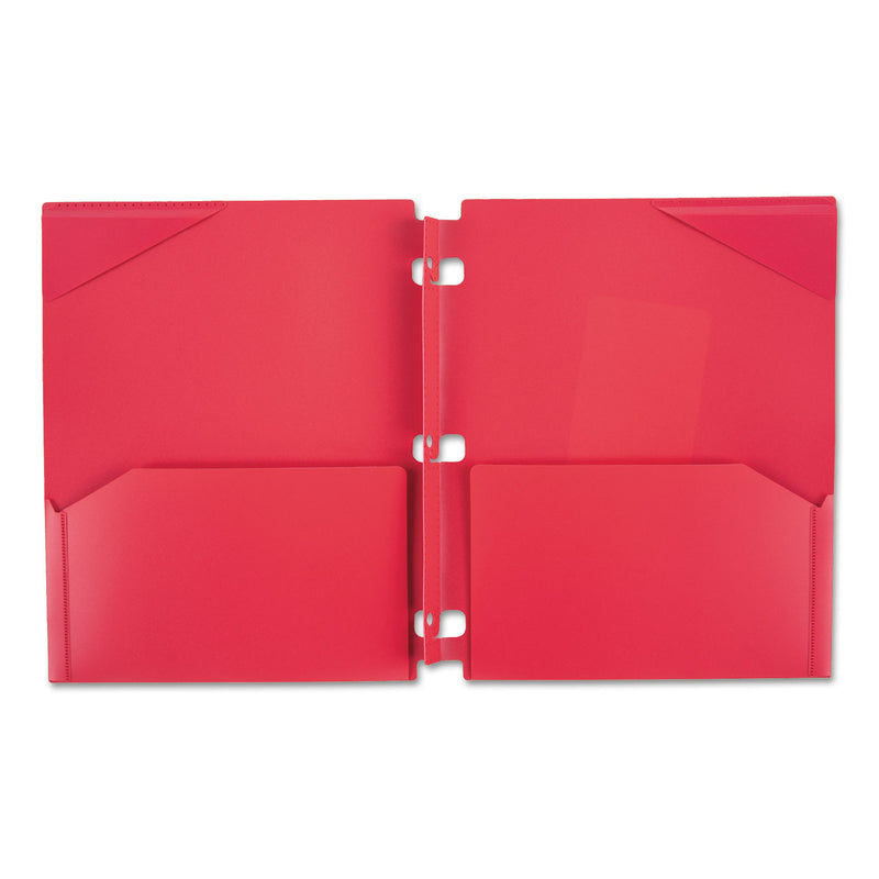 Five Star Snap-In Plastic Folder, 20-Sheet Capacity, 11 x 8.5, Assorted, Snap Closure, 4/Set