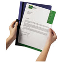 Durable DuraClip Report Cover, Clip Fastener, 8.5 x 11, Clear/Navy, 25/Box