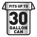 Glad ForceFlexPlus Drawstring Large Trash Bags, 30 gal, 1.05 mil, 30" x 32", Black, 70/Box