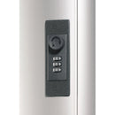 Durable Locking Key Cabinet, 72-Key, Brushed Aluminum, Silver, 11.75 x 4.63 x 15.75