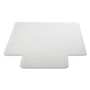 Alera Occasional Use Studded Chair Mat for Flat Pile Carpet, 36 x 48, Lipped, Clear