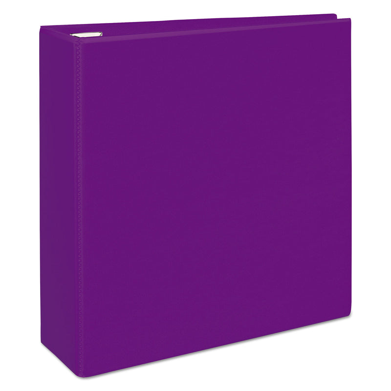 Avery Heavy-Duty View Binder with DuraHinge and Locking One Touch EZD Rings, 3 Rings, 4" Capacity, 11 x 8.5, Purple