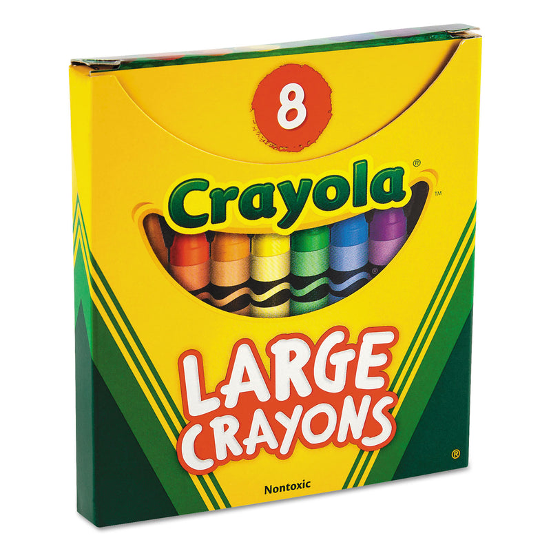 Crayola Large Crayons, Tuck Box, 8 Colors/Box