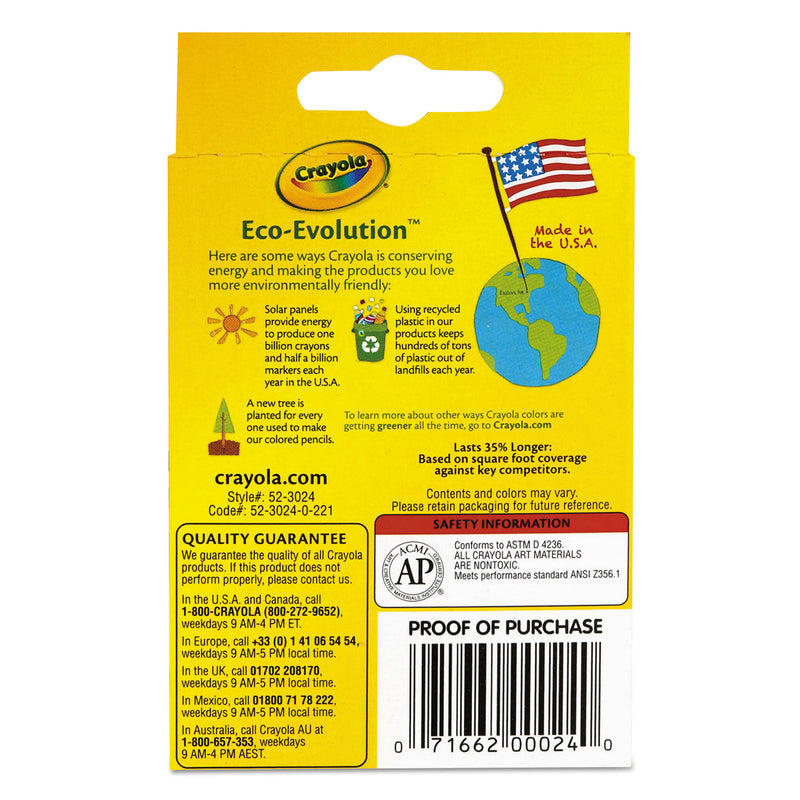 Crayola Classic Color Crayons, Peggable Retail Pack, 24 Colors/Pack