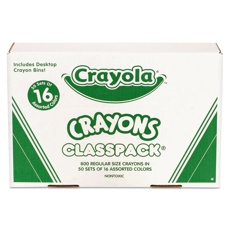 Crayola Classpack Regular Crayons, 16 Colors, 800/Box