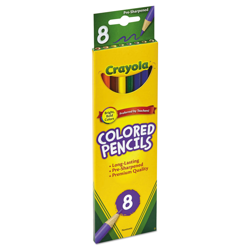 Crayola Long-Length Colored Pencil Set, 3.3 mm, 2B (