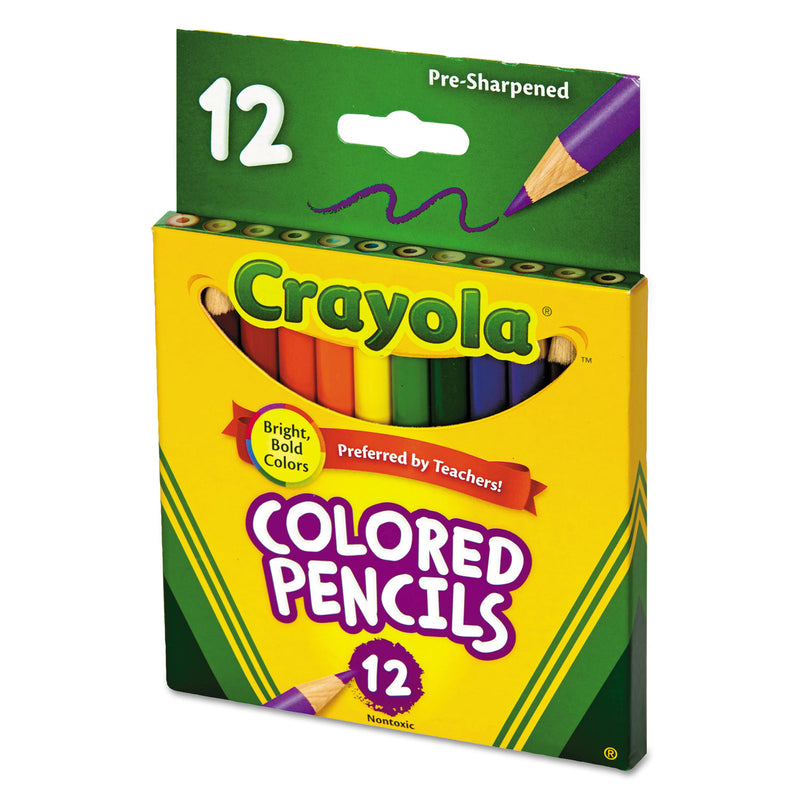 Crayola Short-Length Colored Pencil Set, 3.3 mm, 2B (
