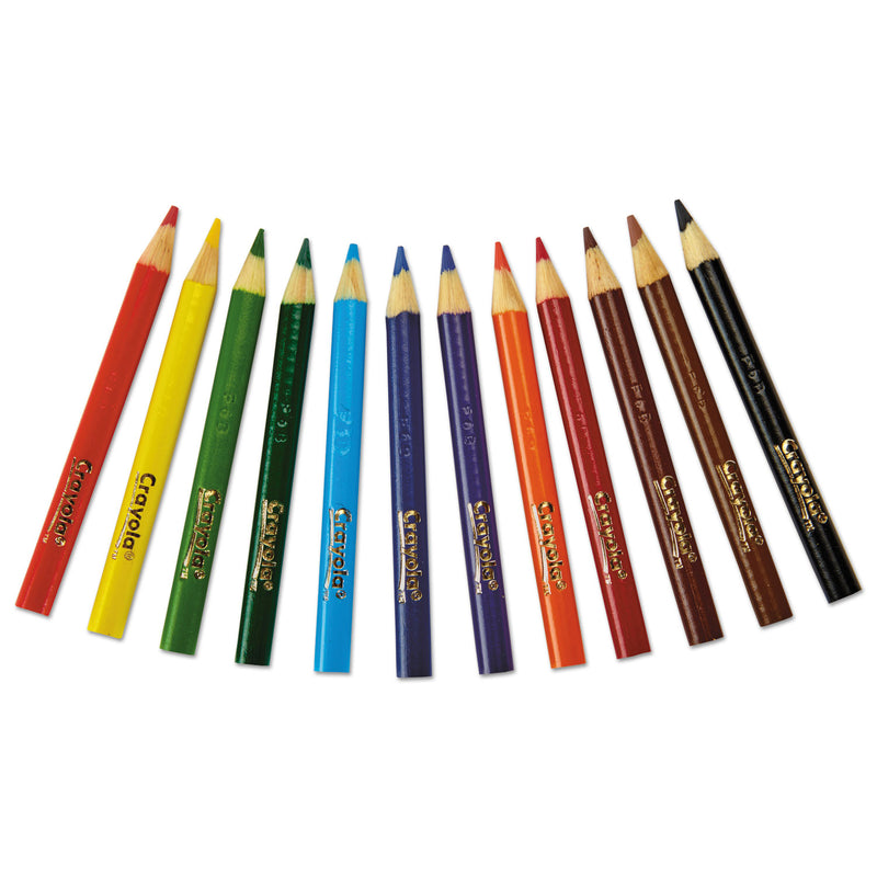 Crayola Short-Length Colored Pencil Set, 3.3 mm, 2B (